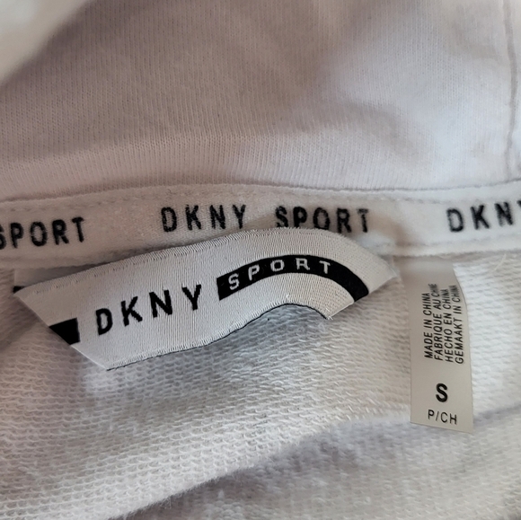 DKNY Sport White Cropped Hoody - Picture 7 of 8